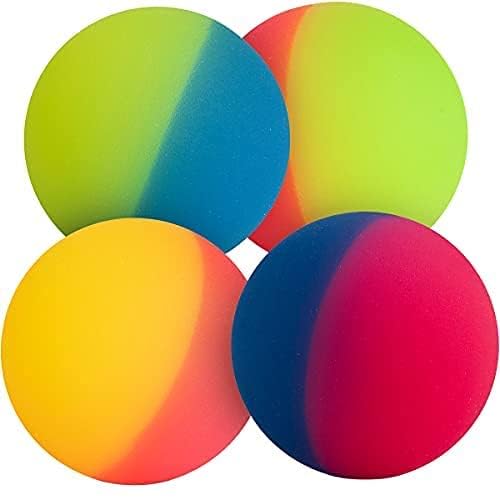 Bedwina Jumbo Bouncy Balls - 3 Inch ICY Balls for Kids in Bright Assorted Colors for Birthday Party Favors and Carnival Prizes